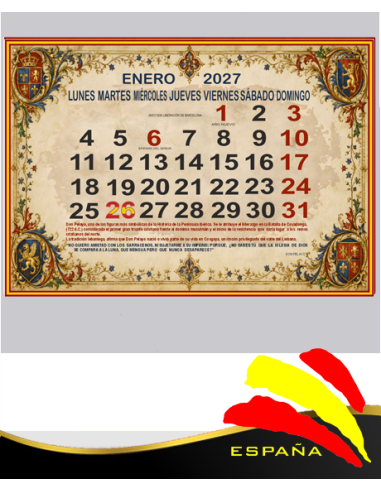CALENDARIO NACIONAL 2027