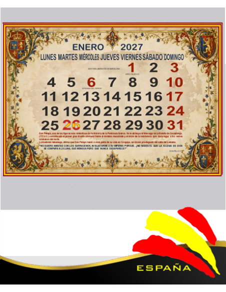 CALENDARIO NACIONAL 2027