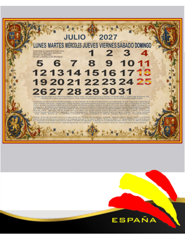 CALENDARIO NACIONAL 2027