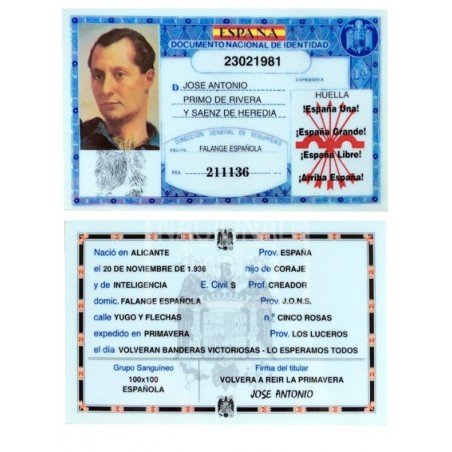 DNI José Antonio Primo de Rivera
