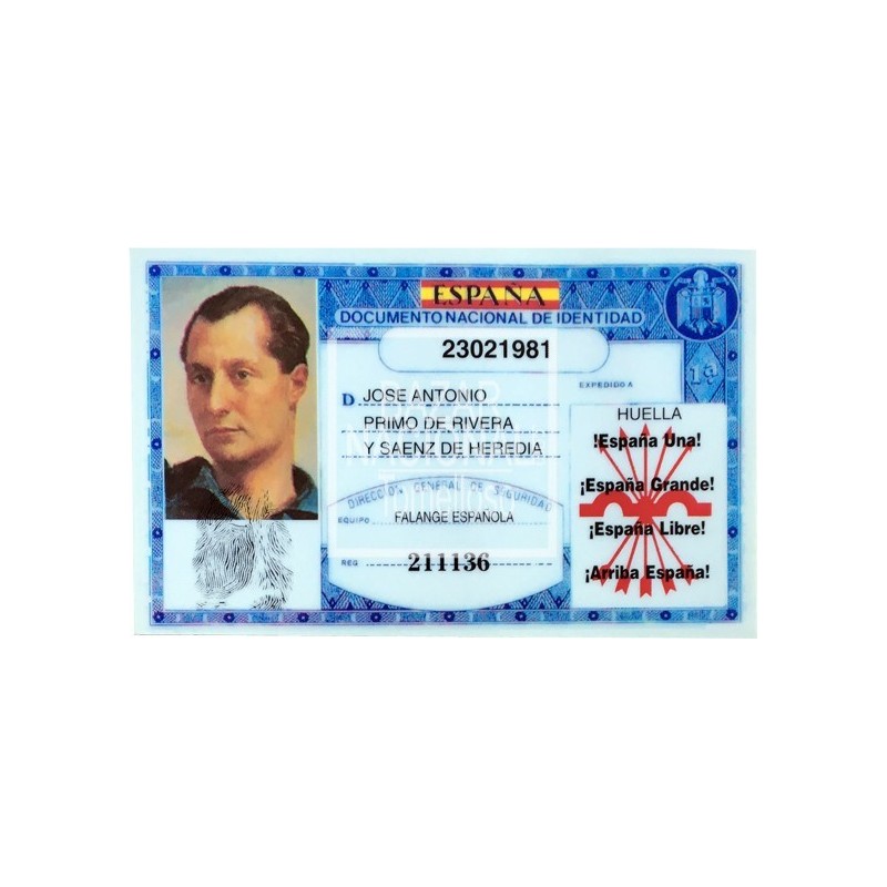 DNI José Antonio Primo de Rivera
