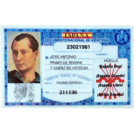 DNI José Antonio Primo de Rivera