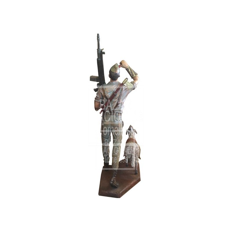Talla de Madera Legionario y Carnero