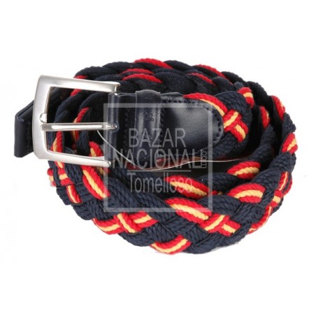 Cinturón Azul Trenzado Bandera