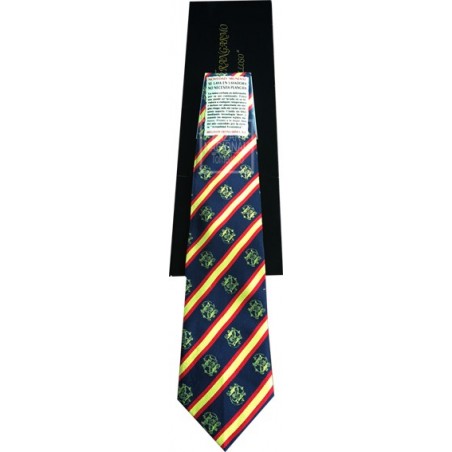 Corbata Azul Marino Francisco Franco en Oro