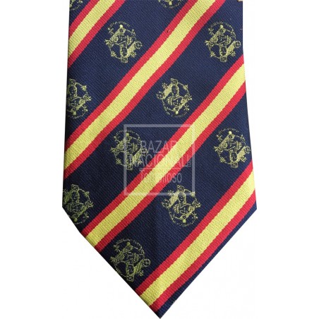 Corbata Azul Marino Francisco Franco en Oro