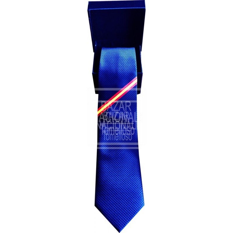 Corbata Azul Marino Bandera de España