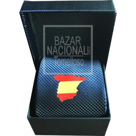 Corbata Azul Marino Mapa de España
